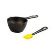 Lodge Classic black melting pot, 13.3 cm, cast iron cookware for melting and melting applications.