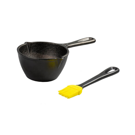 Lodge Classic black melting pot, 13.3 cm, cast iron cookware for melting and melting applications.