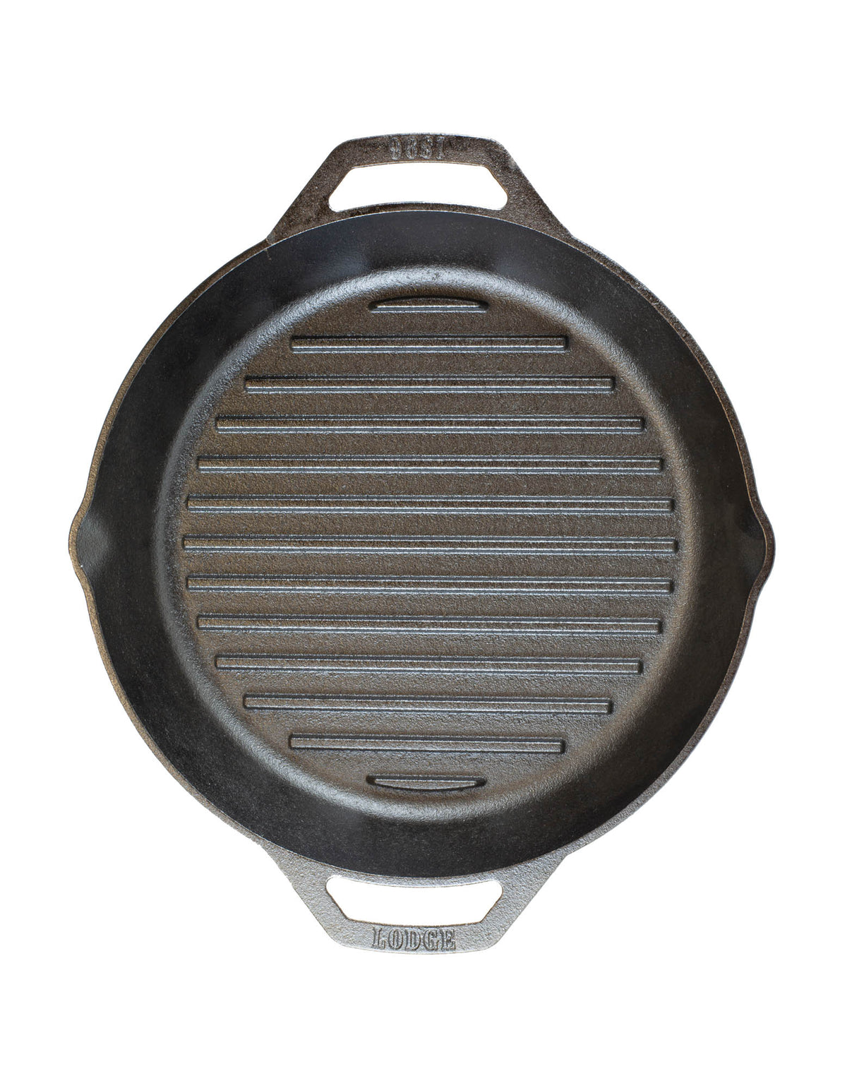 Lodge Classic black double-handle grill pan, 30.5 cm, with ridged surface for grilling and searing in the kitchen.
