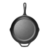Lodge Chef cast iron skillet in black, showing a smooth cooking surface and sturdy handle for versatile kitchen use.