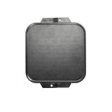 Lodge Classic black double-sided flat and ridged grill plate for versatile outdoor cooking or grilling.
