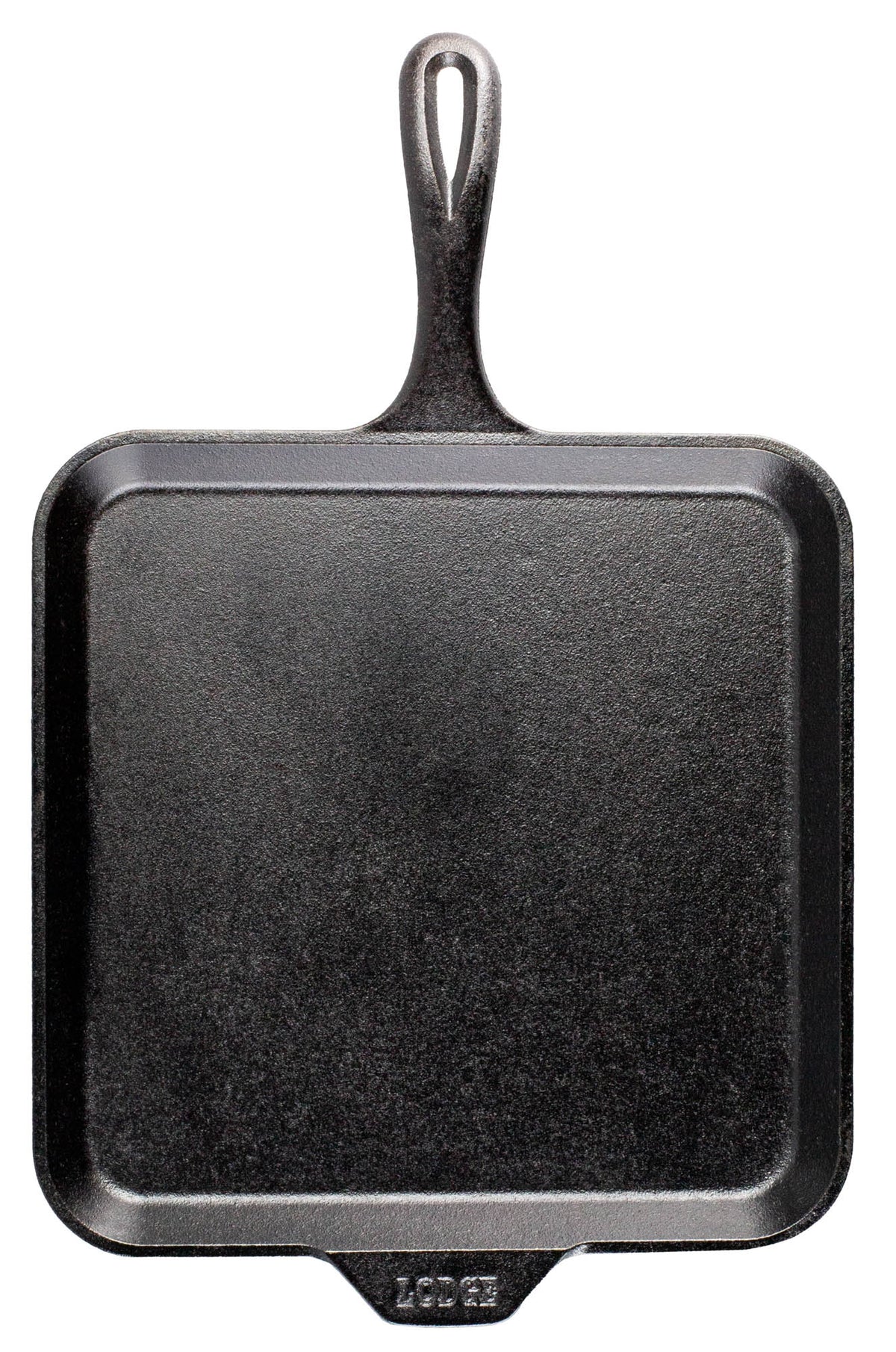 Black Lodge Classic square grill plate with 27.9 cm size, designed for outdoor or indoor grilling.