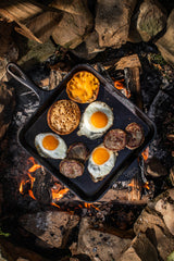 Lodge Classic square black grill plate, 27.9 cm, cast iron cooking surface for outdoor grilling and searing.