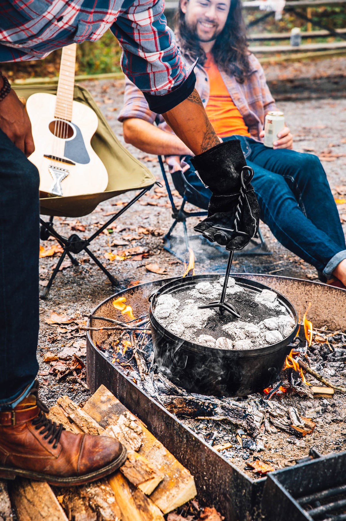 Lodge Classic black grill with a sturdy metal frame and cooking surface, perfect for outdoor grilling and barbecues.
