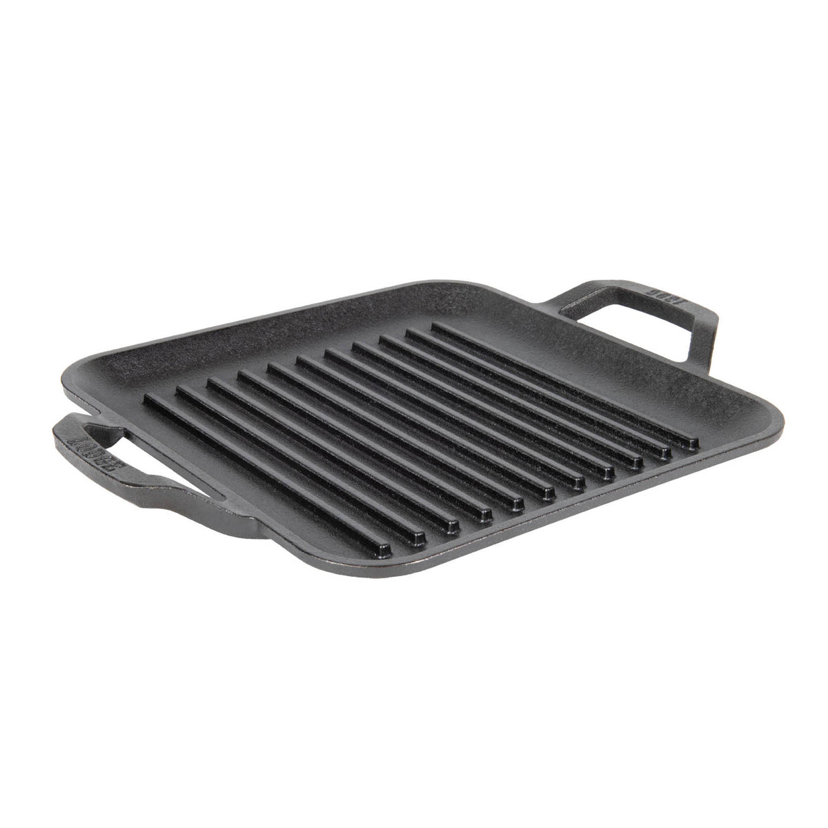 Lodge square cast iron grill pan with handle, 27.9 cm, ideal for outdoor and indoor grilling, black heavy-duty cookware