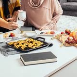Lodge cast iron square grill pan with handle, 27.9 cm, ideal for outdoor and indoor grilling, black heavy-duty cookware