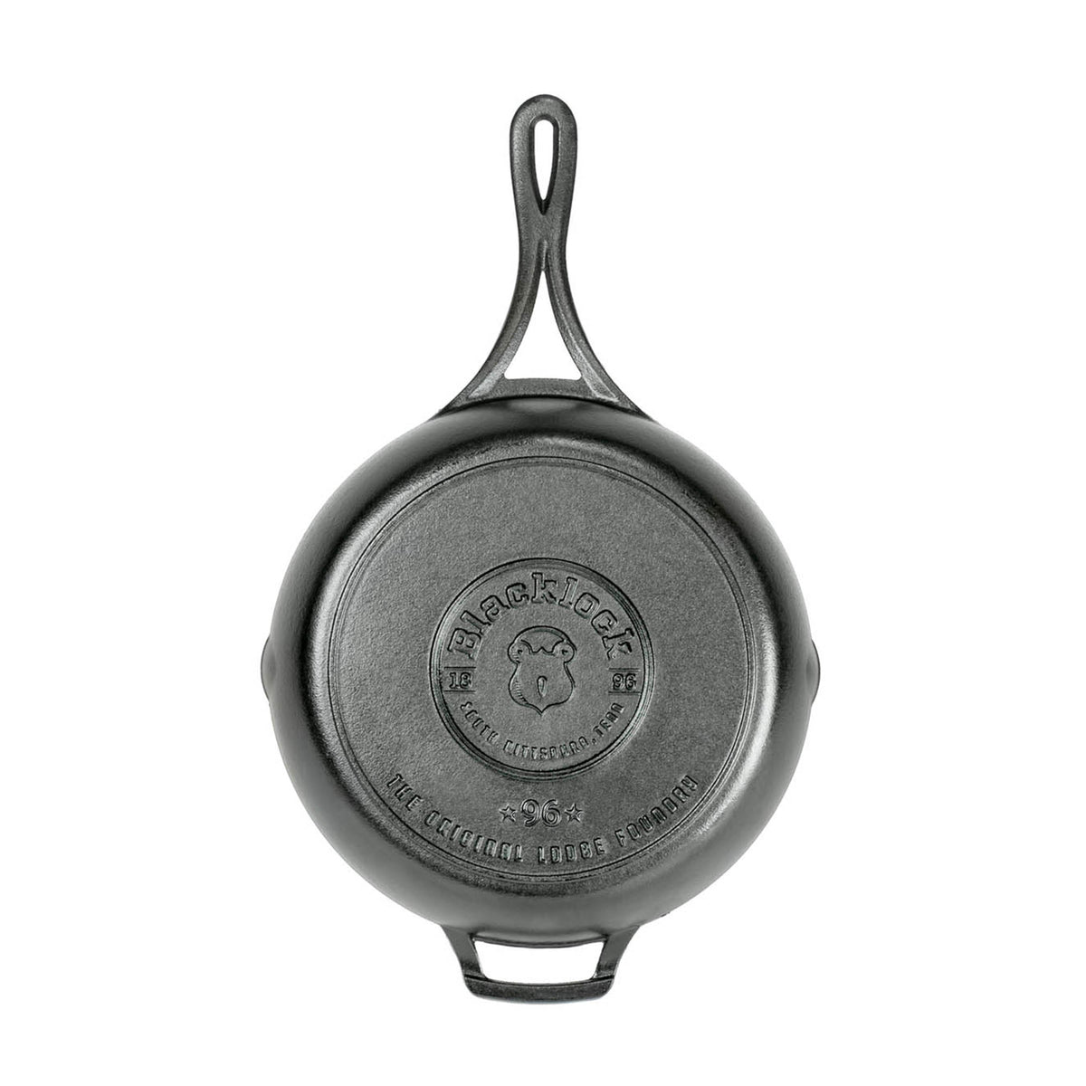 Lodge black cast iron 26cm skillet pan with handle, versatile cookware for stovetop and oven use.