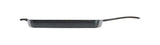 Lodge black square cast iron grill pan with 30.5 x 30.5 cm cooking surface, perfect for grilling and searing.