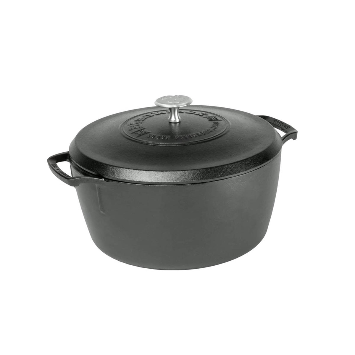 Lodge black cast iron skillet pan with 5.2-liter capacity, durable cookware for versatile cooking.