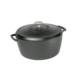Lodge black cast iron skillet pan with 5.2-liter capacity, durable cookware for versatile cooking.