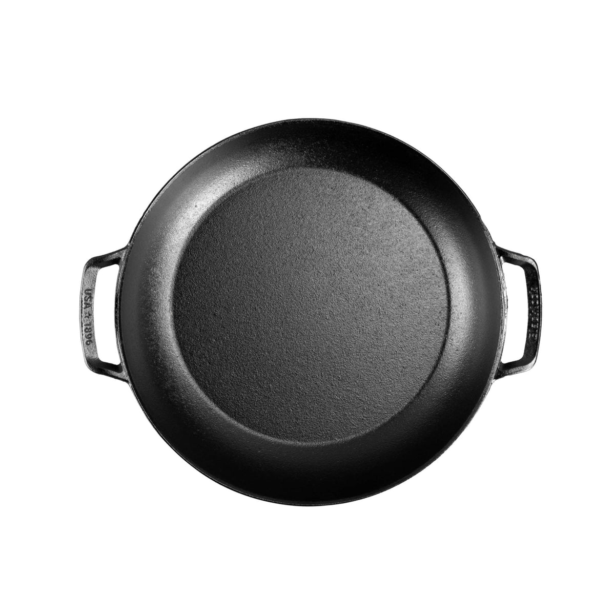 Lodge black cast iron Dutch oven or braiser with lid, 3.8-liter capacity, suitable for stovetop and oven cooking