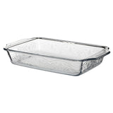 Anchor Hocking Laurel embossed 2.8L casserole dish, glass baking dish with decorative embossed pattern for versatile oven use.