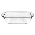 Anchor Hocking Essentials square casserole dish, 1.9L, glass baking dish with clear sides and a lid for oven and oven-to-table use.