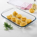 Anchor Hocking Essentials 2.8L baking dish, rectangular glass Auflaufform for oven baking and roasting.
