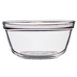Anchor Hocking mixing bowl, round glass Rührschüssel for baking and preparing ingredients, clear and durable kitchenware.