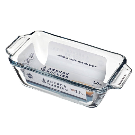 Anchor Hocking Basics baking dish, rectangular glass Auflaufform for oven use, clear and durable for baking and roasting.