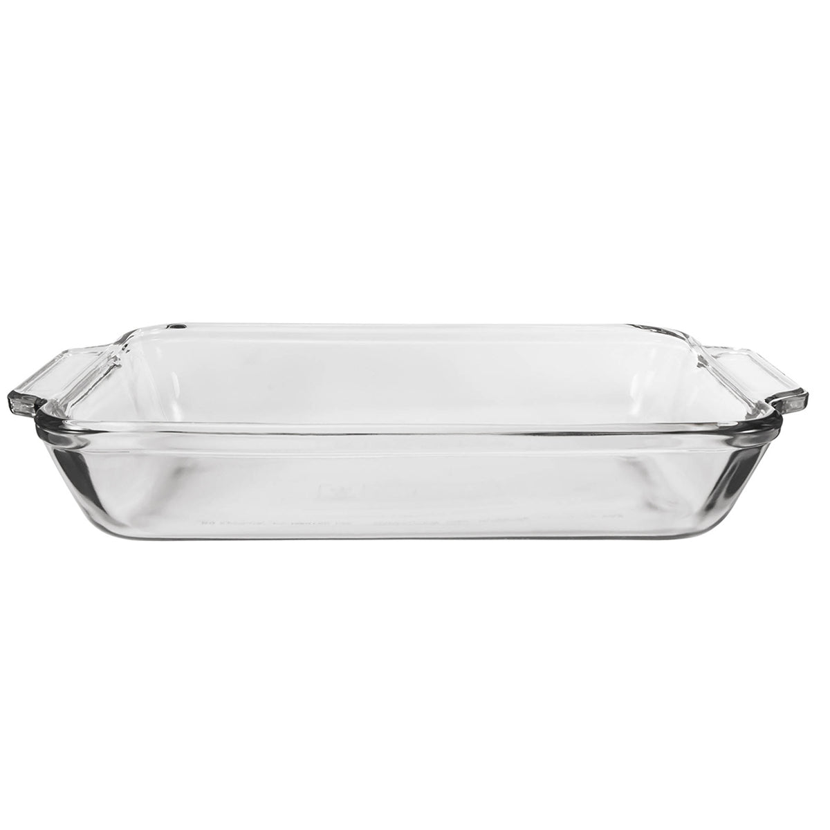 Anchor Hocking Basics glass baking dish, rectangular Auflaufform for oven cooking, clear and durable for versatile baking.
