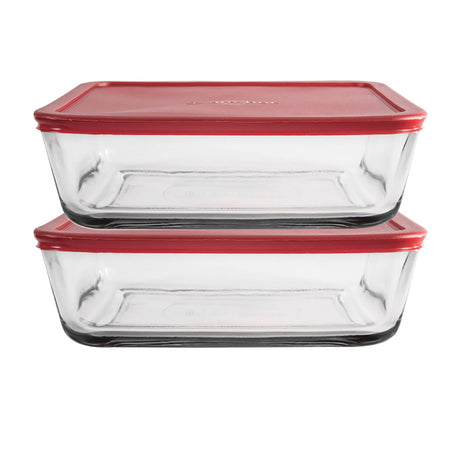 Anchor Hocking SnugFit food storage container showing a clear, airtight plastic container with a snap-on lid for fresh food storage.