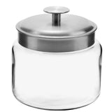 Anchor Hocking Montana Vorratsglas with glass lid, clear storage jar for pantry organization and food storage.