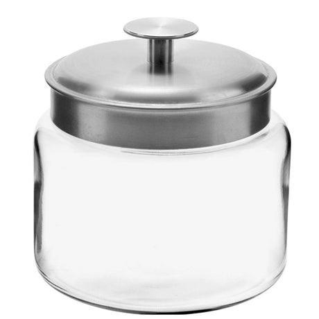 Anchor Hocking Montana Vorratsglas with glass lid, clear storage jar for pantry organization and food storage.