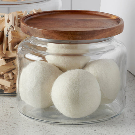 Anchor Hocking Montana storage jar with clear glass and metal lid, ideal for pantry organization and food storage.