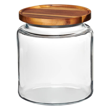 Anchor Hocking Montana Vorratsglas with airtight lid, clear glass storage jar for kitchen pantry organization.
