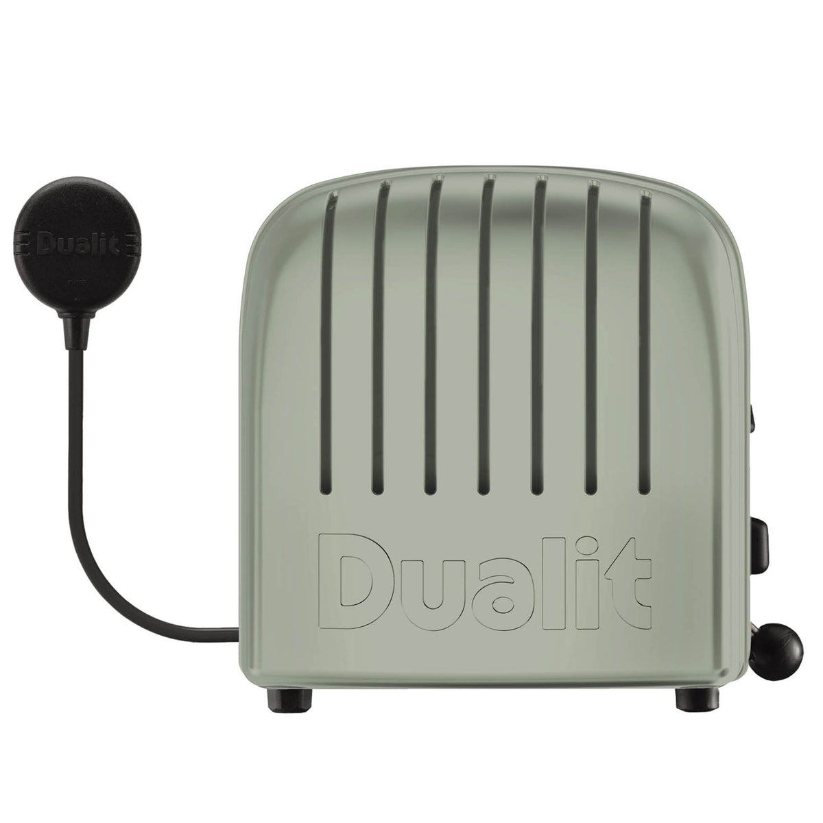 Dualit Newgen polished 2-slice toaster with retro design and stainless steel finish, featuring control knobs and toast slots.