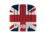 Dualit Newgen Union Jack toaster with two slots, sleek design, and chrome finish for toasting bread and pastries.