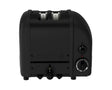 Dualit Newgen black 2-slice toaster with sleek design and control buttons, perfect for crispy toast.