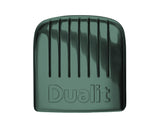Dualit Newgen 2-slice evergreen toaster with stainless steel finish and control levers for easy toasting.