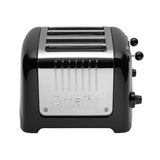 Dualit 2+1 Combi Toaster in black with two slices and extra slot, featuring modern design and multiple browning options.