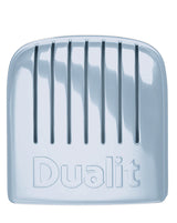 Dualit NewGen blue 4-slice toaster with modern design and control dials, ideal for quick and even toasting.