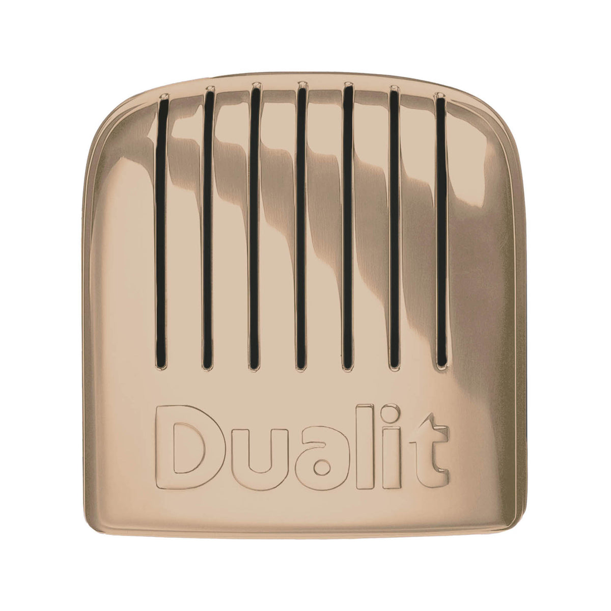 Polished DUALIT Newgen 4-slice toaster, stainless steel finish, with control panel and slots for toasting bread slices.
