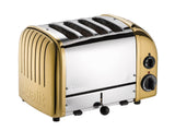 Dualit Newgen 4-slice toaster with stainless steel finish, featuring modern design and multiple browning settings for even toasting.