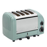 Dualit Newgen eucalyptus 4-slice toaster with modern design and control buttons, ideal for quick, even toasting.