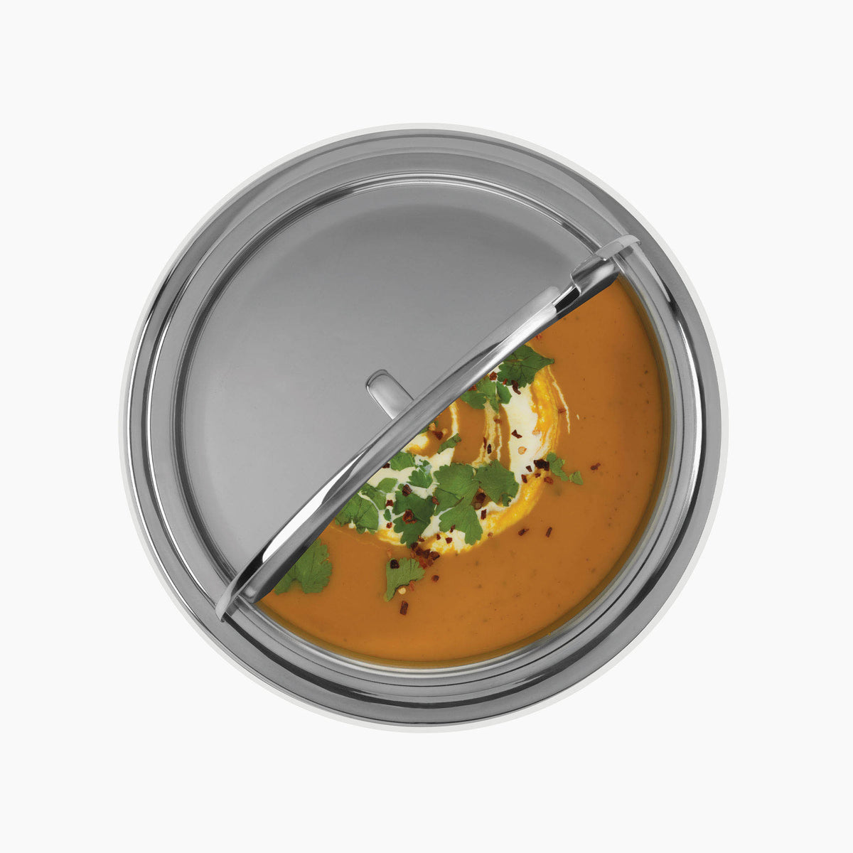 White DUALIT soup kettle, 11-liter Suppenkessel with a stainless steel body, suitable for serving hot soups.