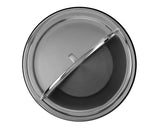 Black DUALIT soup kettle, 11-liter size, stainless steel soup pot with handles, ideal for serving hot soups and stews.