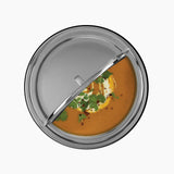 Black DUALIT soup kettle with 11-liter capacity, stainless steel construction, designed for serving hot soups and stews.