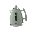 Dualit LITE water boiler in sage green with 1.5L capacity, modern electric kettle for boiling water efficiently.