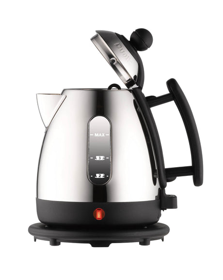 Black DUALIT Mini Wasserkocher with 1-liter capacity, compact electric kettle with sleek design and modern features.