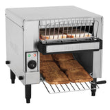 Dualit Gastro black toaster with a sleek design, featuring a pass-through function and modern finish.
