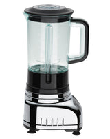 Polished DUALIT VORTECS stand mixer with stainless steel finish, featuring blending jar and control panel.