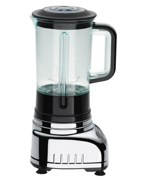 Polished DUALIT VORTECS stand mixer with stainless steel finish, featuring blending jar and control panel.