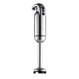 Dualit classic polished hand blender with stainless steel shaft and ergonomic handle, ideal for mixing and blending tasks.