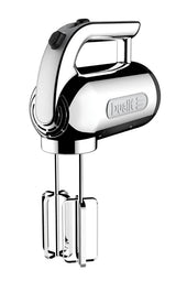 Dualit Classic polished hand blender with stainless steel shaft and ergonomic handle, designed for versatile blending.