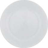 Corelle Winter Frost white dinnerware set featuring elegant, frosted glass plates and bowls, standard tableware style.