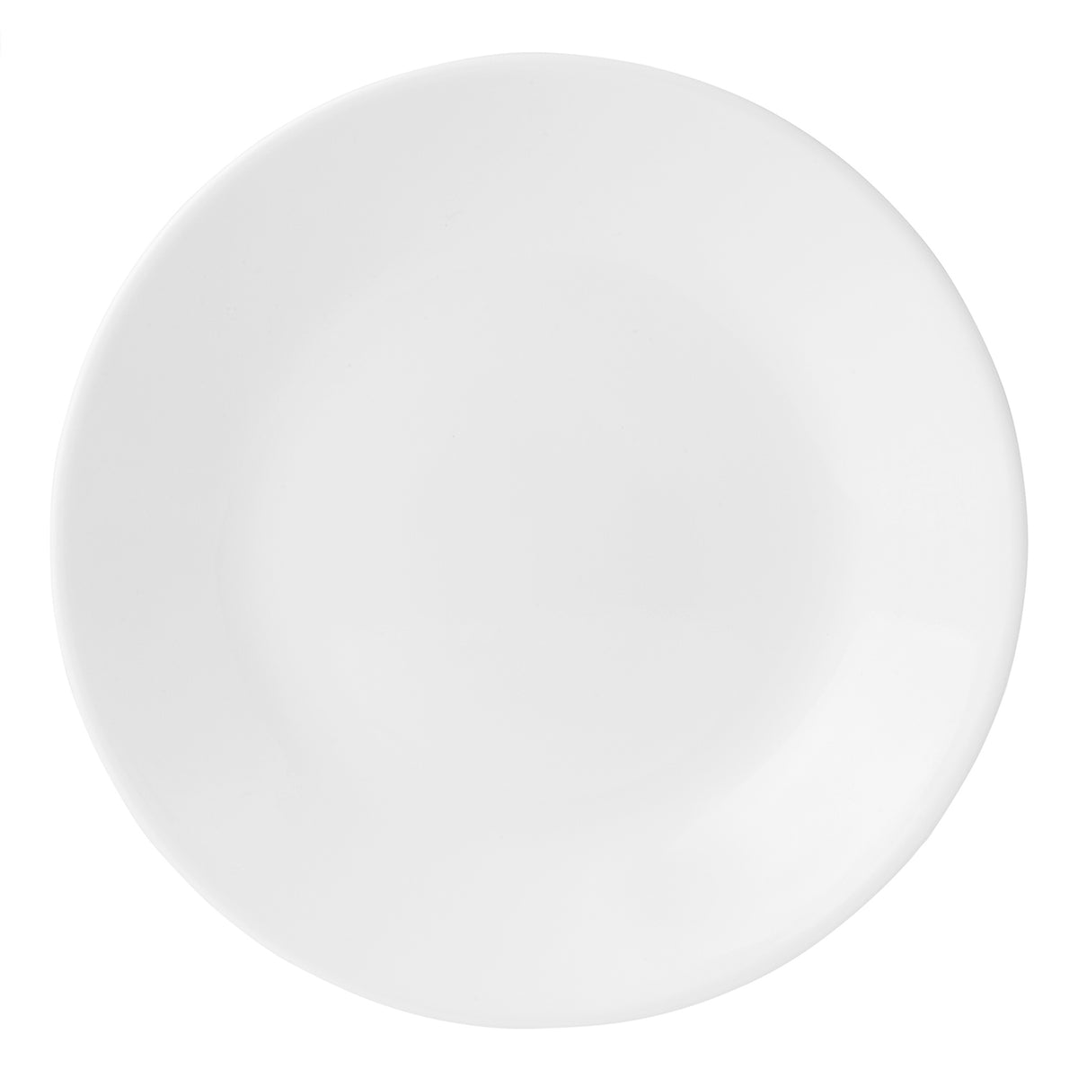 Corelle Winter Frost white dinnerware set with plates and bowls featuring a frosted winter design on high-quality porcelain.