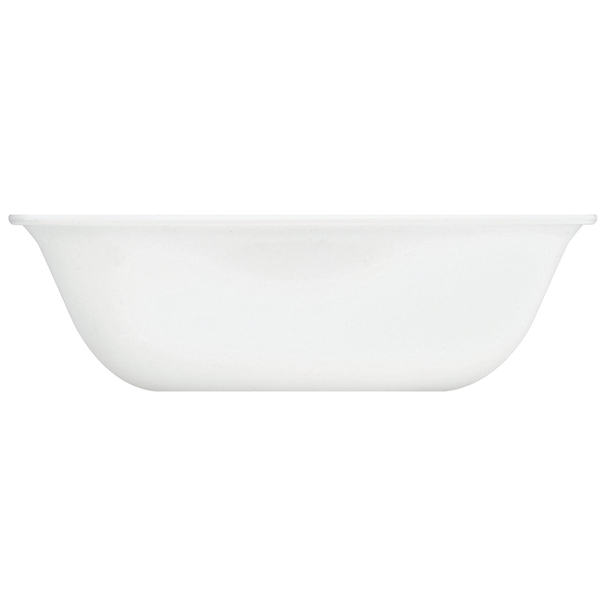 Corelle City Block white dinnerware set with plates and bowls arranged on a table, showcasing durable glass kitchen dishes.