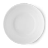 White Corelle Winter Frost dinnerware set featuring elegant, frosted glass plates and bowls with a subtle winter-inspired design.