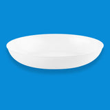 Corelle Winter Frost white dinnerware set featuring elegant, frosted glass-like design on plates and bowls.